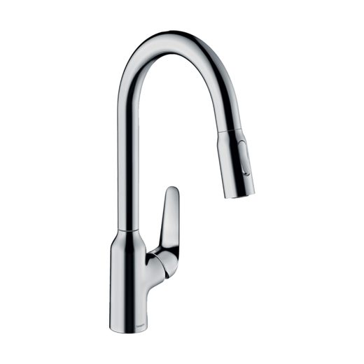 HansGrohe Focus M42 Tek Kollu Eviye Bataryası 220, Çekilebilir El Duşu, 2Jet, Sbox - 71820000