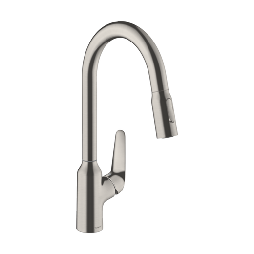 HansGrohe Focus M42 Tek Kollu Eviye Bataryası 220, Çekilebilir El Duşu, 2Jet, Sbox - 71820800