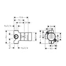 HansGrohe  İç Set Trio Yönlendirici Valf, Ankastre Montaj İçin  - 15984180