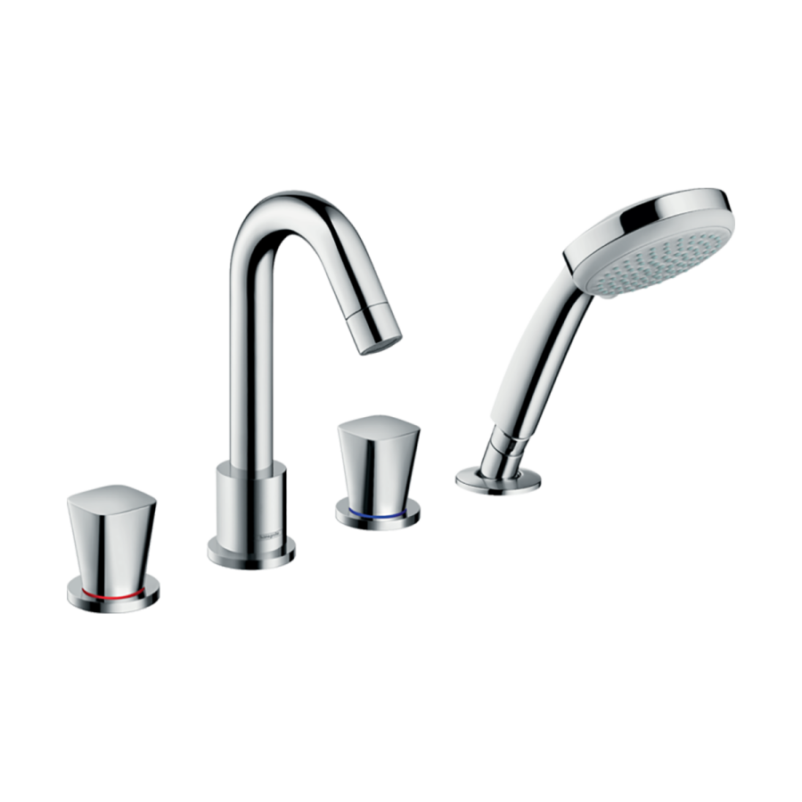 HansGrohe Logis 4 - Delikli Küvet Kenarı Banyo Bataryası - 71314000