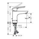 HansGrohe Logis E Tek Kollu Lavabo Bataryası 100 Kumandalı - 71178000