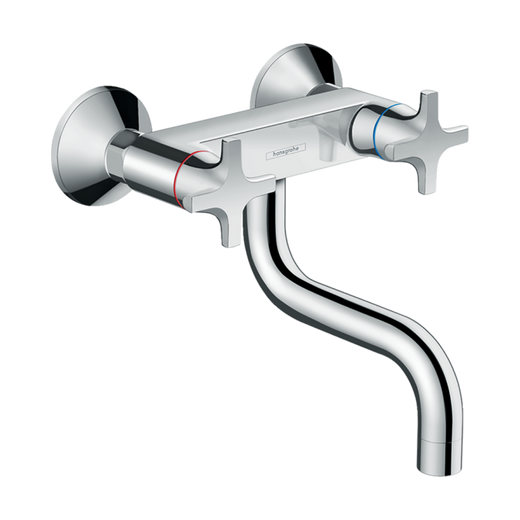 HansGrohe Logis M32 2 - Volanlı Eviye Bataryası Duvardan, Kısa Gaga, 1Jet - 71287000