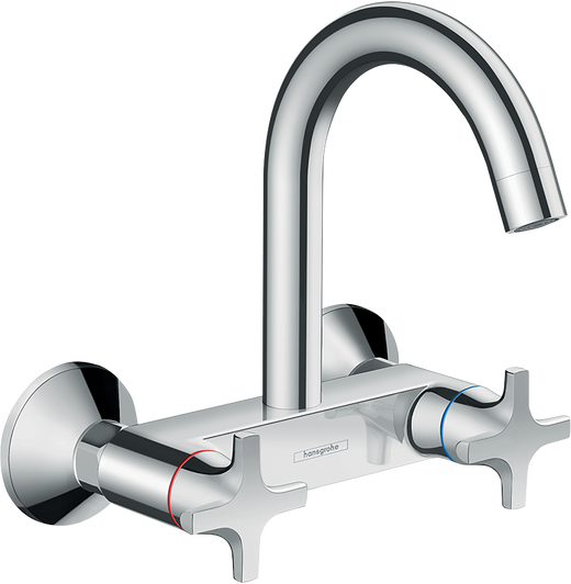 HansGrohe Logis M32 2 - Volanlı Eviye Bataryası Duvardan, Uzun Gaga, 1Jet - 71286000