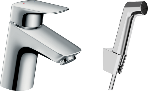 HansGrohe Logis Tek Kollu Lavabo Bataryası Bidette El Duşu Ve 160 Cm Duş Hortumu İle - 71290000