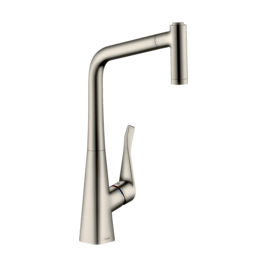 HansGrohe Metris M71 Tek Kollu Eviye Bataryası 320, Çekilebilir El Duşu, 2Jet, Sbox - 73801800