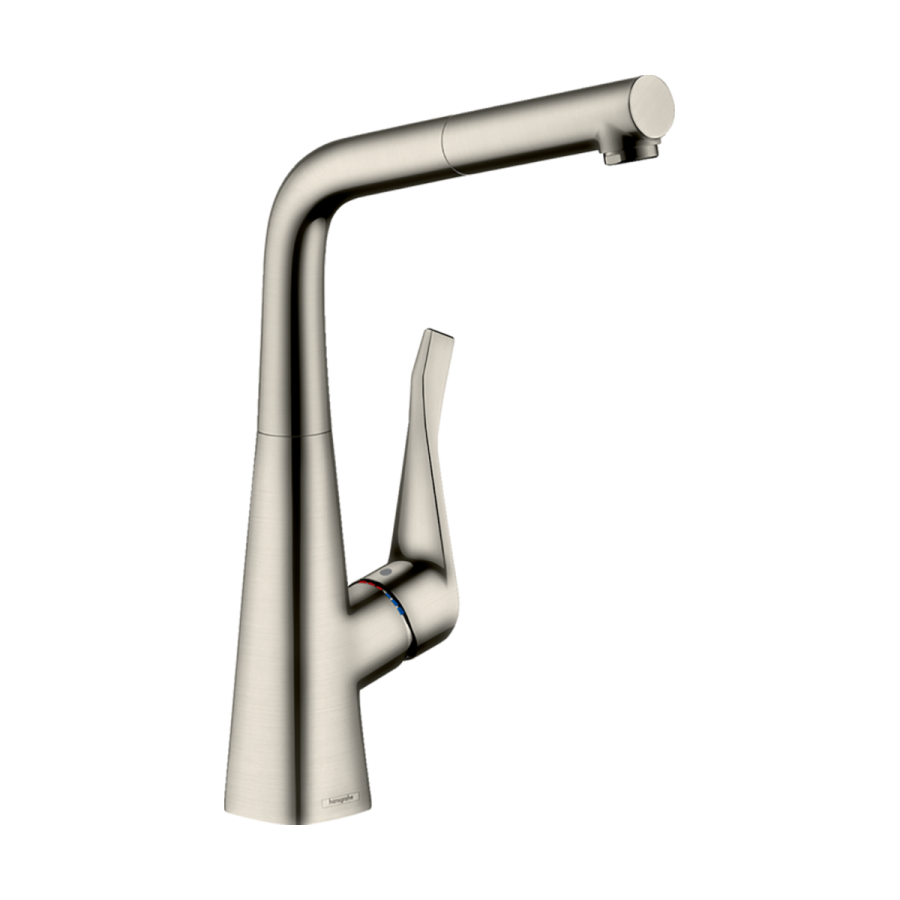 HansGrohe Metris M71 Tek Kollu Eviye Bataryası 320, Çekilebilir Gaga, 1Jet  - 14821800