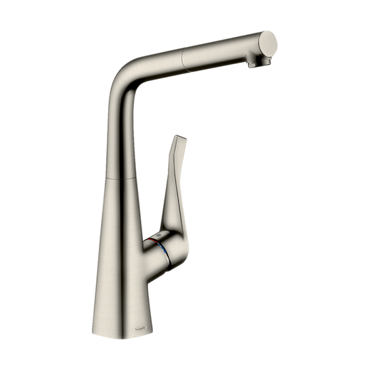 HansGrohe Metris M71 Tek Kollu Eviye Bataryası 320, Çekilebilir Gaga, 1Jet  - 14821800