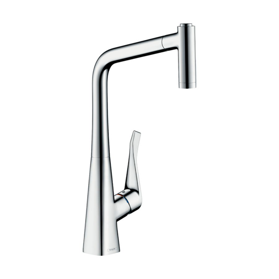 HansGrohe Metris M71 Tek Kollu Eviye Bataryası 320, Eco, Çekilebilir El Duşu, 2Jet  - 14780000