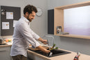 HansGrohe Metris Select M71 2 - Delikli Tek Kollu Eviye Bataryası 200, Çekilebilir El Duşu, 2Jet, Sbox - 73818800