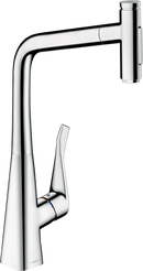 HansGrohe Metris Select M71 Tek Kollu Eviye Bataryası 320, Çekilebilir El Duşu, 2Jet, Sbox - 73816000