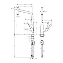 HansGrohe Metris Select M71 Tek Kollu Eviye Bataryası 320, Eco, Çekilebilir Gaga, 1Jet  - 14786000
