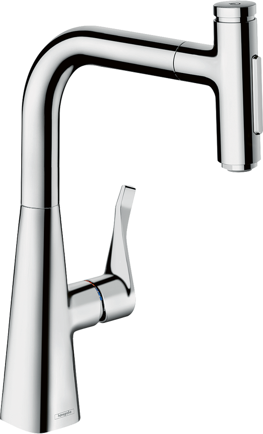 HansGrohe Metris Select M71 Tek Kollu Eviye Bataryası Çekilebilir El Duşu İle - 73822000