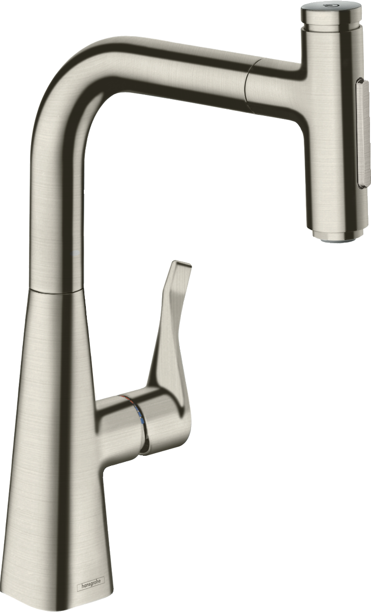 HansGrohe Metris Select M71 Tek Kollu Eviye Bataryası Çekilebilir El Duşu İle - 73822800