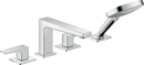 HansGrohe Metropol 4 - Delikli Küvet Kenarı Banyo Bataryası Çubuk Volan İle - 32553000