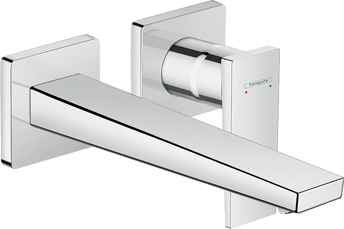 HansGrohe Metropol Tek Kollu Lavabo Bataryası Çubuk Volan, Ankastre Duvara Monte, 22.5 Cm Gaga İle - 32526000