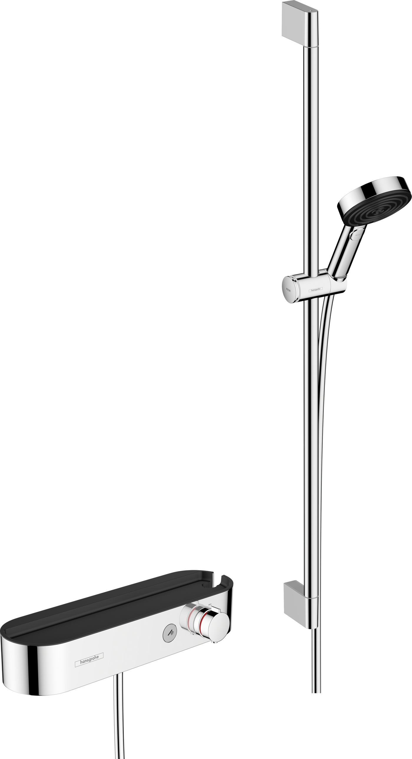 HansGrohe Pulsify Select S Duş Sistemi 105 3Jet Relaxation, El Duşu, Termostat, 90 Cm Duş Barı, Sürgü Ve Duş Hortumu İle - 24270000