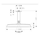 HansGrohe Raindance Classic Tepe Duşu 240 1 Jet, Tavan Bağlantısı İle - 27405090
