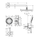 HansGrohe Raindance S Duş Sistemi 240 1Jet Powderrain, Showerselect S İle - 27951000