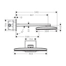 HansGrohe Rainmaker Select Tepe Duşu 460 3 Jet, Ecosmart, 9 Lt/Dk, Duş Dirseği İle - 24017400