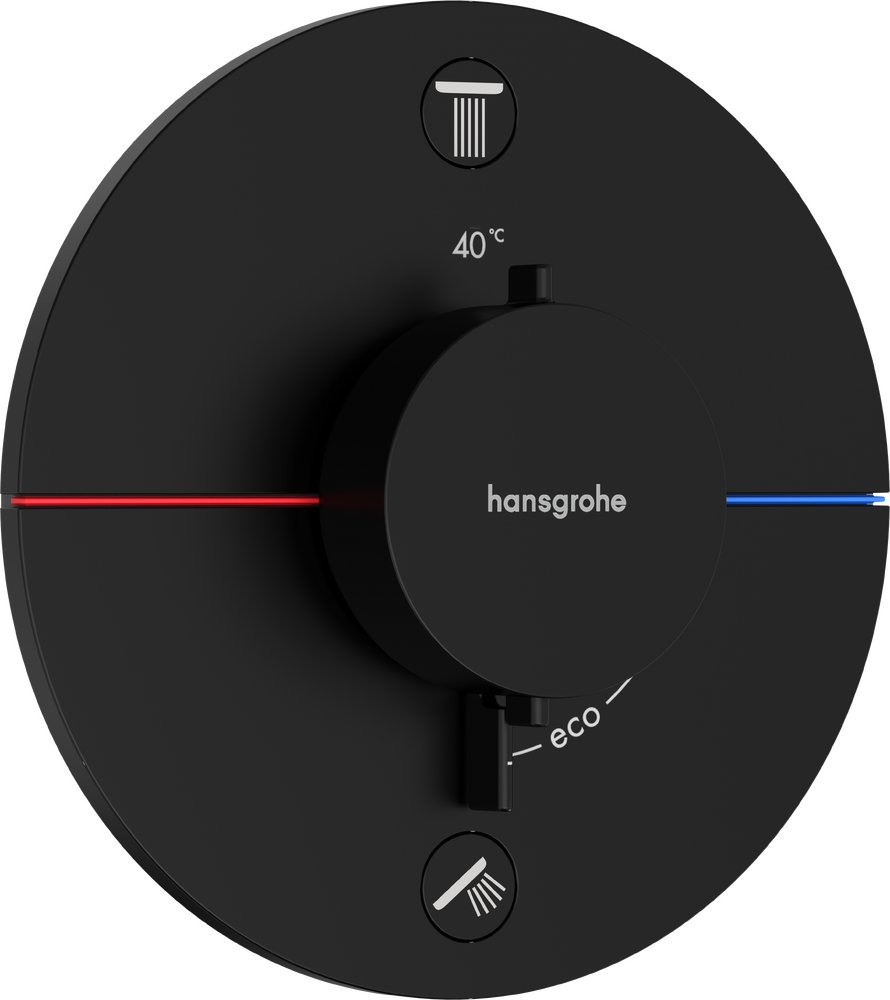 Hansgrohe RainSelect Comfort S EN1717'ye uygun entegre güvenlik kombinasyonu ile 2 fonksiyon için ankastre kurulumlu termostat - 15556670