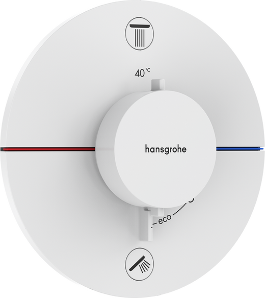 Hansgrohe RainSelect Comfort S EN1717'ye uygun entegre güvenlik kombinasyonu ile 2 fonksiyon için ankastre kurulumlu termostat - 15556700