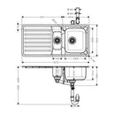 HansGrohe S41 S4111 - F540 Gömme Eviye 340/150 Damlalık İle - 43342800