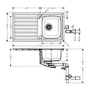 HansGrohe S41 S4113 - F340 Gömme Eviye 340 Damlalık İle - 43337800