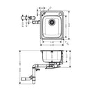 HansGrohe S41 S412 - F340 Gömme Eviye 340 - 43334800