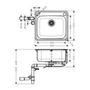 HansGrohe S41 S412 - F500 Gömme Eviye 500 - 43336800