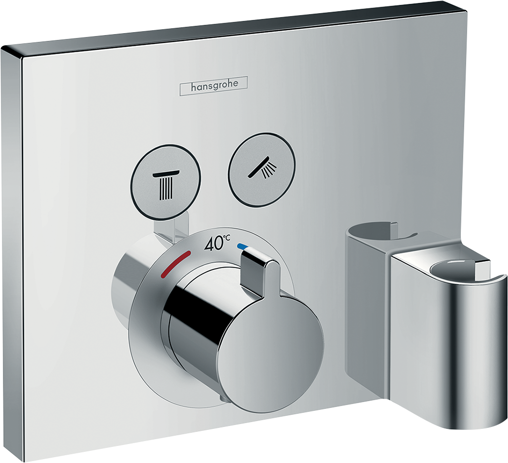 HansGrohe Showerselect Termostat Ankastre Montaj, 2 Çıkış İçin Hortum Bağlantısı Ve Duş Askısı İle  - 15765000