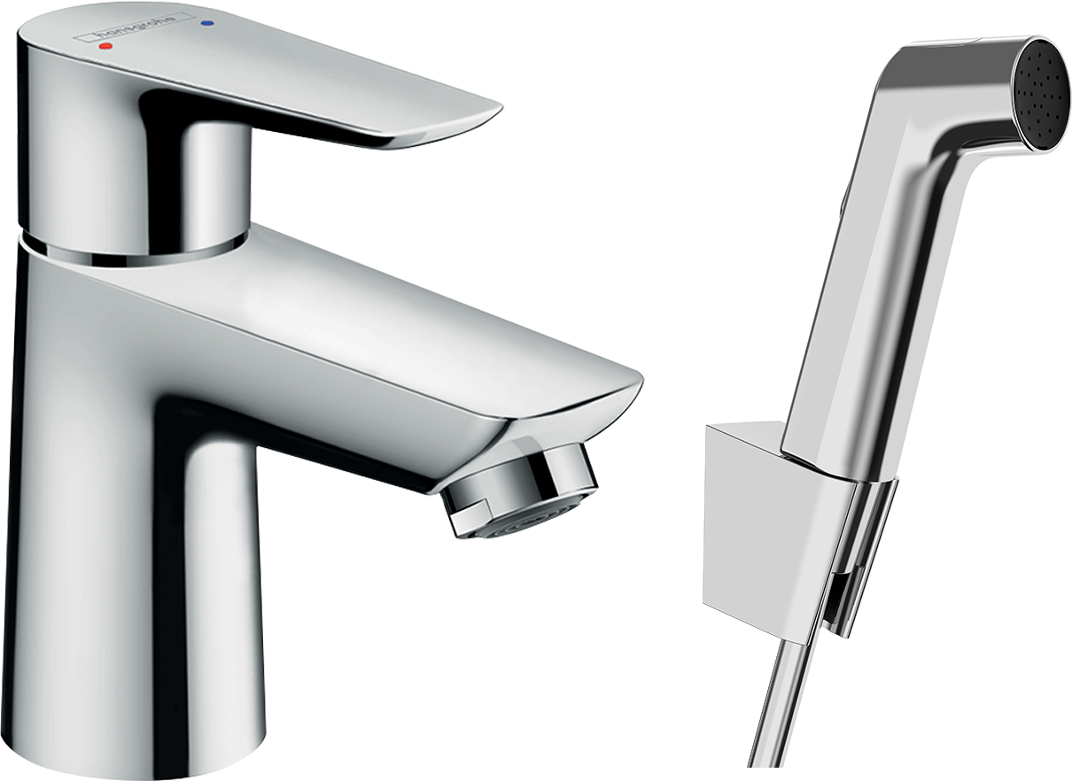 HansGrohe Talis E Tek Kollu Lavabo Bataryası Bidette El Duşu Ve 160 Cm Duş Hortumu İle - 71729000