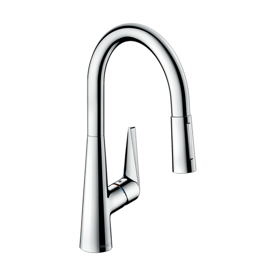 HansGrohe Talis M51 Tek Kollu Eviye Bataryası 200, Eco, Çekilebilir El Duşu, 2Jet, Sbox - 73876000