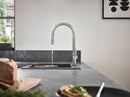 HansGrohe Talis M54 Tek Kollu Eviye Bataryası 210, Çekilebilir El Duşu, 2Jet, Sbox - 72801000