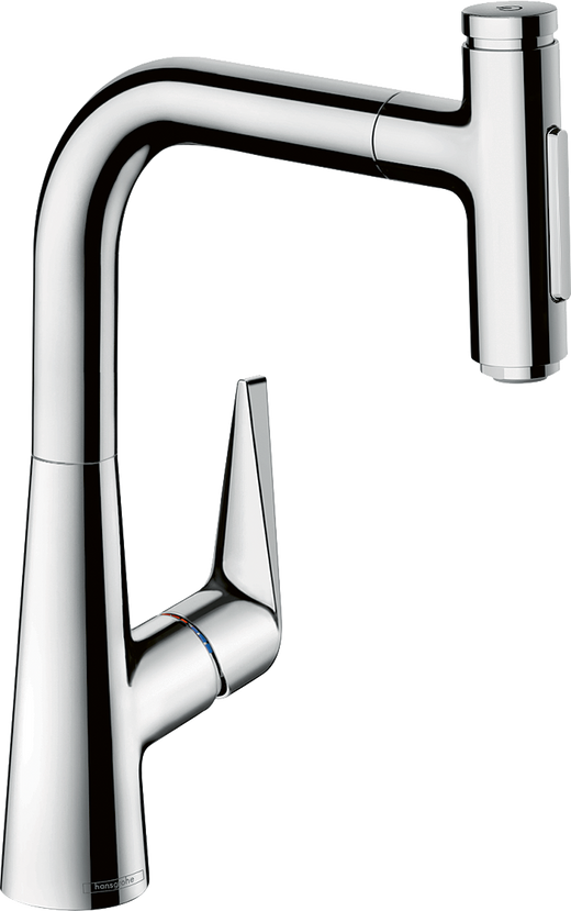 HansGrohe Talis Select M51 Tek Kollu Eviye Bataryası 220, Çekilebilir El Duşu, 2Jet, Sbox - 73868000