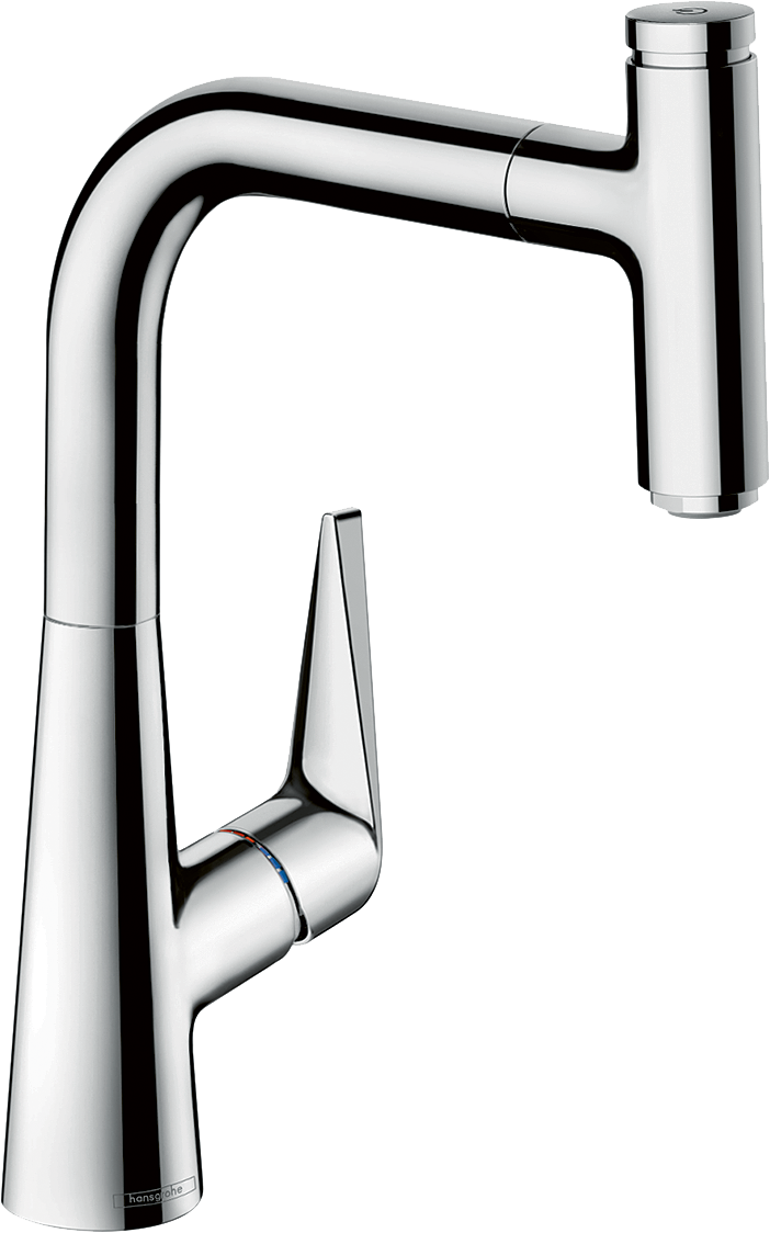 HansGrohe Talis Select M51 Tek Kollu Eviye Bataryası 220, Çekilebilir Gaga, 1Jet - 72822000
