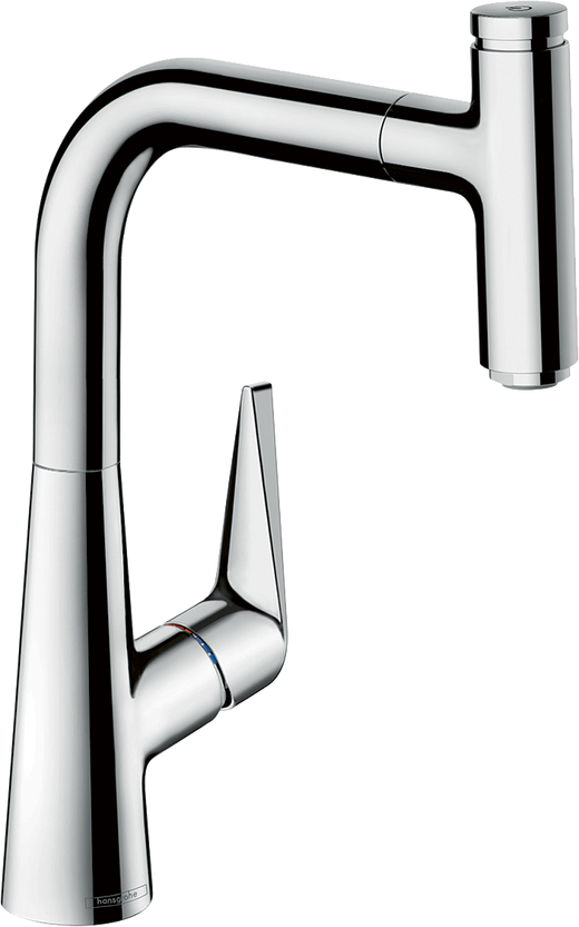 HansGrohe Talis Select M51 Tek Kollu Eviye Bataryası 220, Çekilebilir Gaga, 1Jet - 72822000