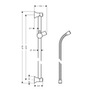 HansGrohe Unica Duş Barı Klasik 65 Cm, Duş Hortumu İle - 27617000