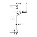 HansGrohe Vernis Blend Duş Seti Vario, 65 Cm Duş Barı İle - 26422670