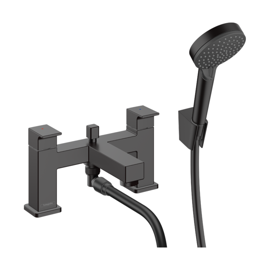 HansGrohe Vernis Shape 2 - Delikli Küvet Kenarı Banyo Bataryası Yönlendirme Valfi Ve Vernis Blend Vario El Duşu İle - 71462670
