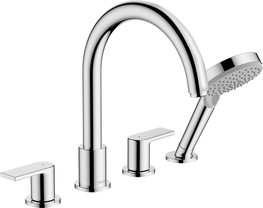 HansGrohe Vernis Shape 4 - Delikli Küvet Kenarı Banyo Bataryası - 71459000