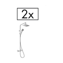 HansGrohe Vernis Shape Duş Kolonu 230 1Jet, Ecosmart, Duş Termostatı İle Proje Paketi (2'Li) - 26287000