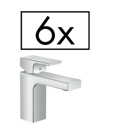 HansGrohe Vernis Shape Tek Kollu Lavabo Bataryası 100 Kumandalı, Proje Paketi (6'Lı) - 71597000