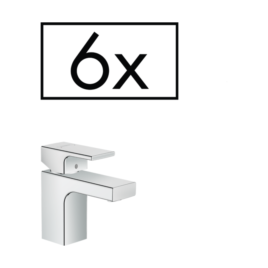 HansGrohe Vernis Shape Tek Kollu Lavabo Bataryası 70 Kumandalı, Proje Paketi (6'Lı) - 71596000