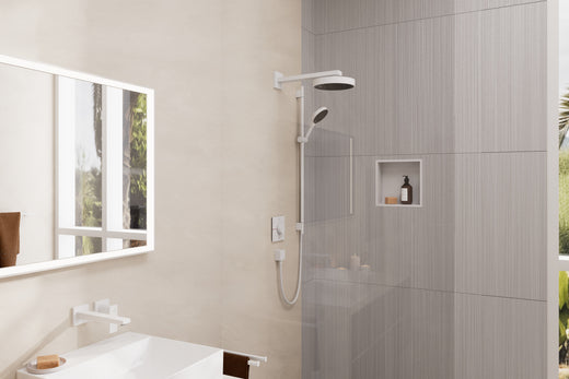 HansGrohe Xtrastoris Individual Duvar Nişi Satin Beyaz Tasarım Çerçeveli 300/300/100 - 56099700