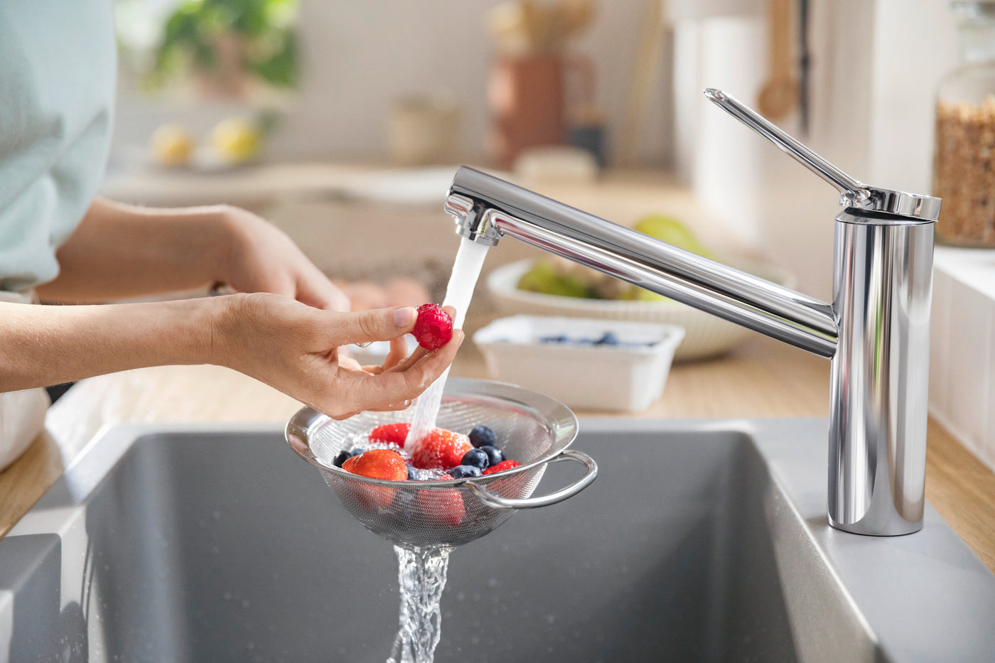 HansGrohe Zesis M33 Tek Kollu Eviye Bataryası, 150, Coolstart, Ecosmart, 1Jet - 74813000