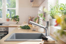 HansGrohe Zesis M33 Tek Kollu Eviye Bataryası, 150, Eco, Çekilebilir El Duşu, 2Jet - 74810000