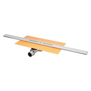 Hüppe Galata X 80 cm Mat Krom Duş Kanalı Yandan Çıkışlı