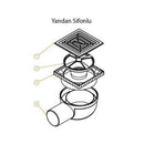 Hüppe Master X Yalıtımlı Mat 10 x10 cm Yer Süzgeci