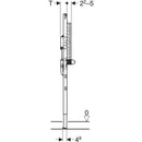 Lavabo için Geberit Duofix lavabo elemanı, 130 cm, sıva altı fonksiyon kutulu elektronik ankastre batarya, abdest için: B=50cm, H=130cm, T=7cm