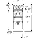Pisuvar için Geberit Duofix elemanı, 112–130 cm, üniversal